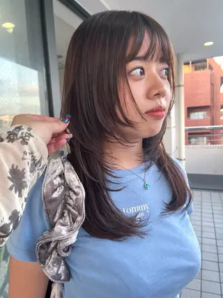 セミロング カラー IROW/イロウ天神 大名店 yamaのヘアスタイル