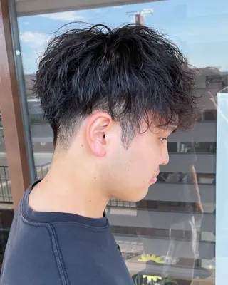 ショート パーマ メンズ Hair  create Mano所属・堀一樹/ メンズヘア/パーマのヘアスタイル