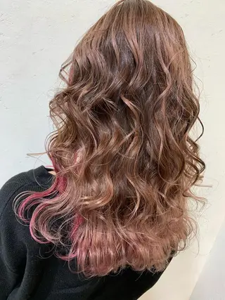 ロング カラー 天野 開のヘアスタイル