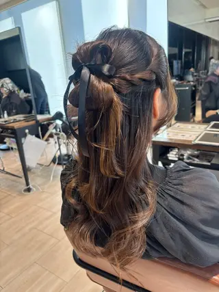 セミロング ヘアアレンジ 穂積 未優のヘアスタイル