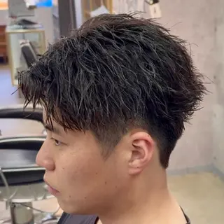 ショート パーマ ヘアアレンジ メンズ 相模大野🔥メンズ パーマ専門🔥のヘアスタイル