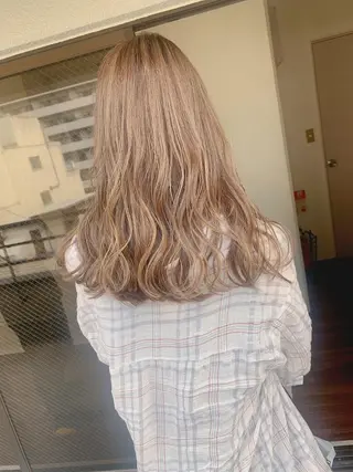 ロング カラー ヘアアレンジ キッズ 髪質改善ケアカラー Eir梅田/中村のヘアスタイル