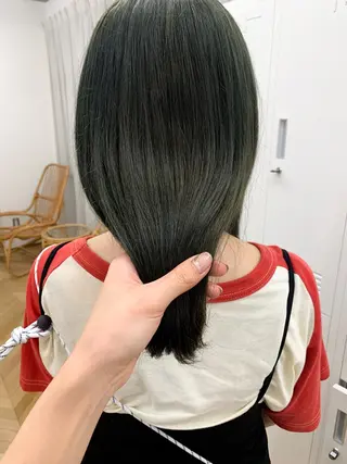 ミディアム カラー cirrus🕊 韓国ヘア♡山縣あかりのヘアスタイル