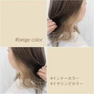 ミディアム カラー ボブ/透明感カラー 🤍永田真穂のヘアスタイル