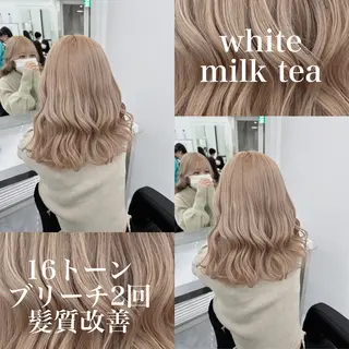ミディアム 大人上品🤍明るめ ベージュ🤍REOのヘアスタイル