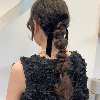 ロング ヘアアレンジ VIEW Tokyo所属・🎀ミディアムボブ/ 縮毛矯正/ひかりのヘアスタイル