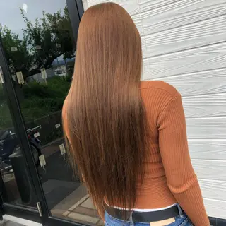 ロング カラー 半田 知穂のヘアスタイル