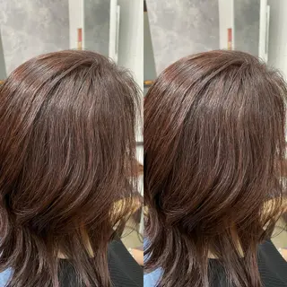 セミロング カラー Snaly カラー特化ページのヘアスタイル