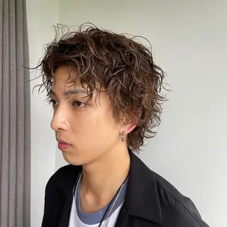 ミディアム パーマ メンズ 実力派スタイリストの 完全無料パーマのヘアスタイル