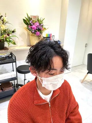 ショート パーマ メンズ AI TOKYO  横浜店所属・メンズ支持数No.1 👑リュウ👑のヘアスタイル