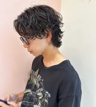 パーマ メンズ 似合わせカット/ ハイトーンchimiのヘアスタイル