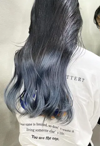 ロング カラー ブリーチなし透明感カ ラー×韓国ヘア♡ヒデのヘアスタイル