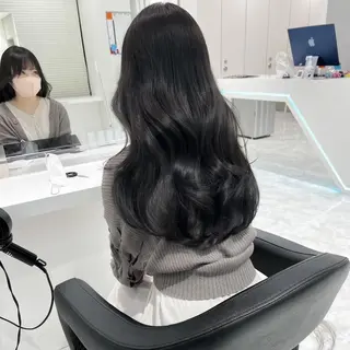 カラー 重くない🤍韓国 暗髪/銀座美容室のヘアスタイル