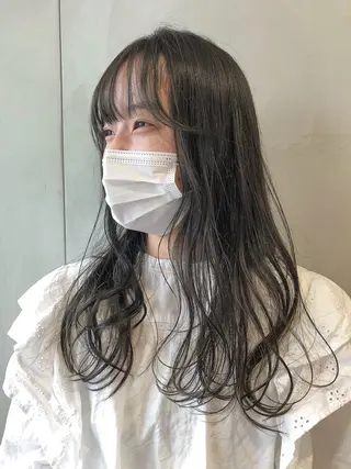 ミディアム カラー 圧倒的透明感カラー nana🦕のヘアスタイル