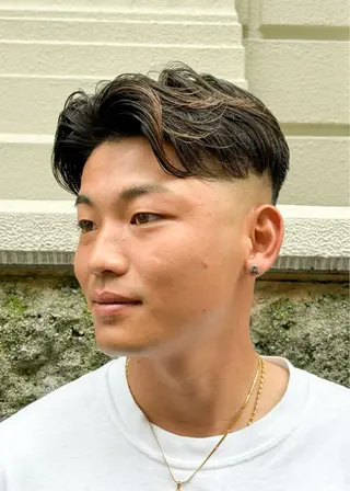 ショート パーマ メンズ DAD　BARBERSHOP所属・三宮メンズカット ヨシイッキのヘアスタイル