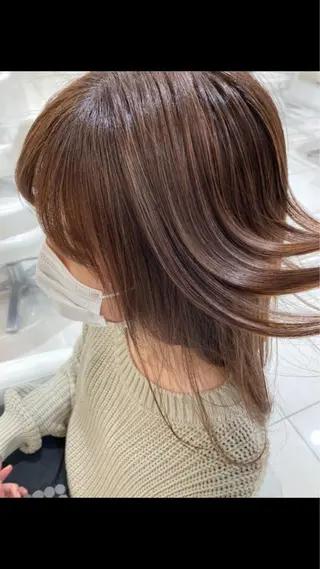 ミディアム カラー 田中 あかねのヘアスタイル