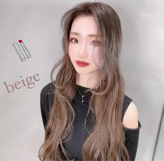 ロング カラー ブリーチなし透明感カ ラー×韓国ヘア♡ヒデのヘアスタイル