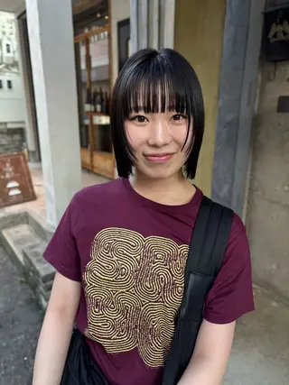 ショート カラー 水原波津輝/ボブ /ニュアンスパーマのヘアスタイル