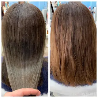 セミロング カラー どんな髪の悩みも解決 します✨田嶋俊一✨のヘアスタイル