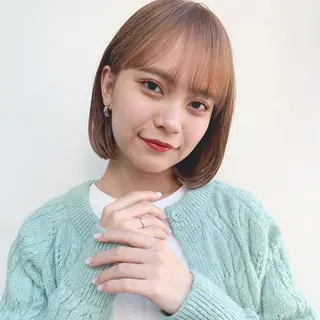 ミディアム カラー 🌱小顔ヘア/ボブ ミディアム/双葉🌱のヘアスタイル