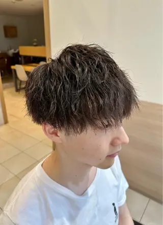 ショート メンズ Geniee horie所属・ともや 髪質改善縮毛矯正のヘアスタイル