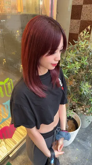 ロング カラー EARTH 山﨑龍馬のヘアスタイル