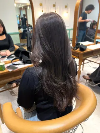 ロング 韓国レイヤー/顔周り /縮毛矯正/羽田航のヘアスタイル