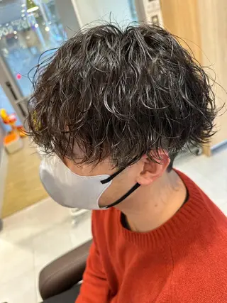 ミディアム パーマ メンズ 💈メンズ特化 美容師サキ💈のヘアスタイル