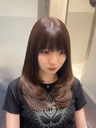 ミディアム カラー SALOWIN新宿三丁目【サロウィン】所属・ハッシュレイヤー💐 透明感カラー💐青木のヘアスタイル