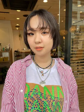 ショート カラー 似合わせ レイヤー須川のヘアスタイル