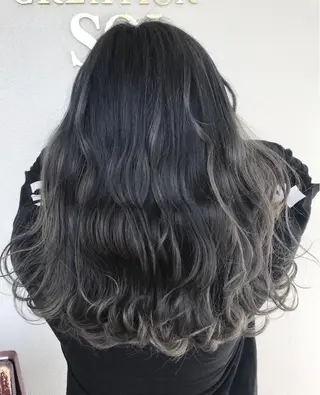 セミロング カラー 大嶋 宏隆のヘアスタイル