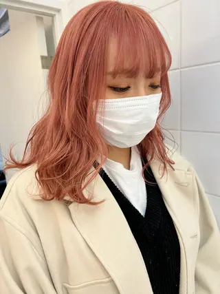 セミロング カラー ヘアアレンジ 🧨ブリーチー×ボブ レイヤー💎じゅえるのヘアスタイル