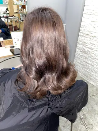 セミロング カラー miloc那覇 MIKUのヘアスタイル