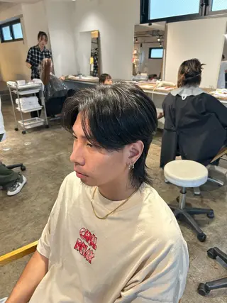 ショート メンズ become men's hair 名駅店所属・名駅/フェザーパーマ 韓国ヘア/森岡のヘアスタイル