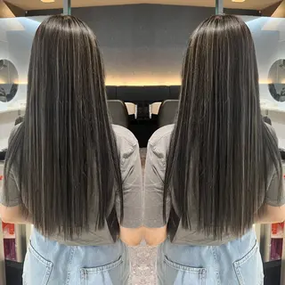 ロング カラー KANA🎀韓国 🇰🇷ハイライトのヘアスタイル