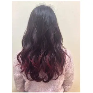 ミディアム TOMOYAレイヤー ブリーチ縮毛矯正のヘアスタイル