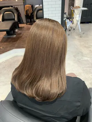 セミロング shes茶屋町アリサ 🎀顔周り×韓国風のヘアスタイル