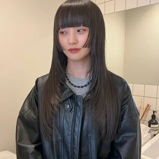 ロング 舟橋耀/ブリーチカラ ー/レイヤーカットのヘアスタイル