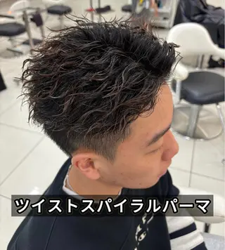 ショート カラー パーマ メンズ 髪質改善/艶カラー/ メンズパーマ/鈴木のヘアスタイル
