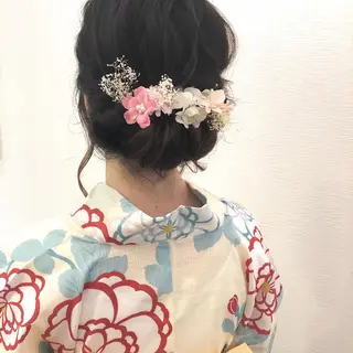 セミロング ヘアアレンジ 平川 友希子のヘアスタイル