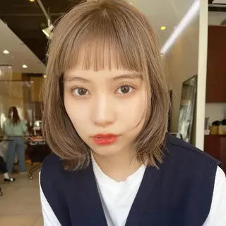 セミロング カラー 🌱小顔ヘア/ボブ ミディアム/双葉🌱のヘアスタイル