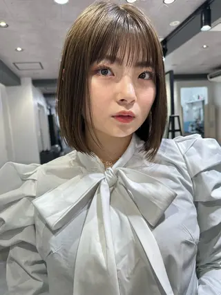 ミディアム カラー 🩶💜寒色カラー/ ゆずほのヘアスタイル