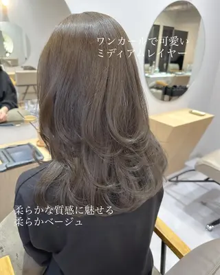 ミディアム カラー ヘアアレンジ topstylist 芳賀みなみのヘアスタイル
