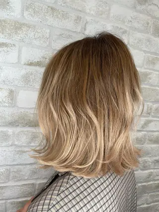 ミディアム カラー 🫧美髪矯正/ 髪質改善/藤平健太のヘアスタイル