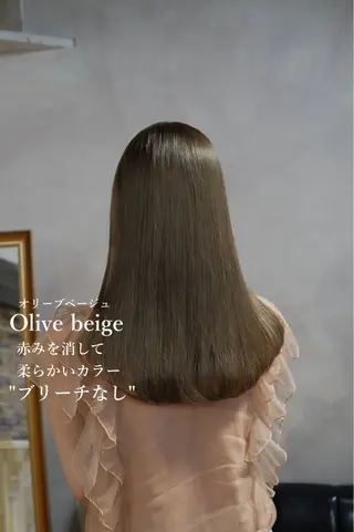 セミロング カラー ✨ブリーチなし透明感 カラー✨松村 潤のヘアスタイル