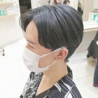 メンズ カラー 渡辺 愛枝/艶カラー🩵のヘアスタイル