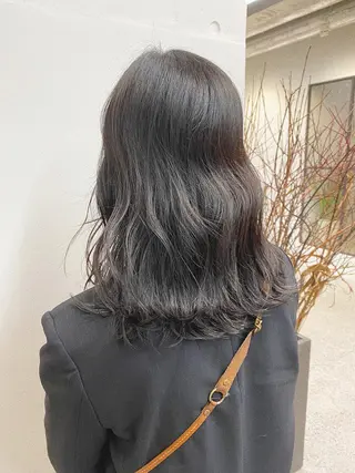 ミディアム 髪質改善/縮毛矯正/ 透明感カラーYUMAのヘアスタイル