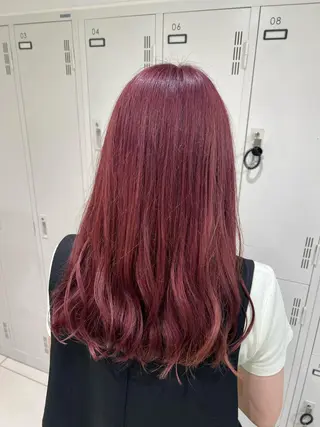 セミロング カラー 【暖色カラー特化】 中山由梨のヘアスタイル