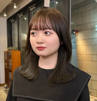 セミロング カラー tete nico所属・似合わせ/ヘアカラー nanami🌸のヘアスタイル