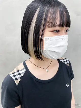 ショート nuu所属・💜ショート💜 ウルフ、ボブ二色亜美のヘアスタイル